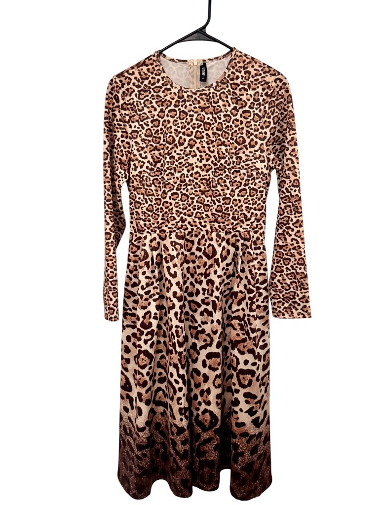 Stylewe Leopard Long Sleeved Dress, Size S, Pockets, Animal Print — image 5 of 5